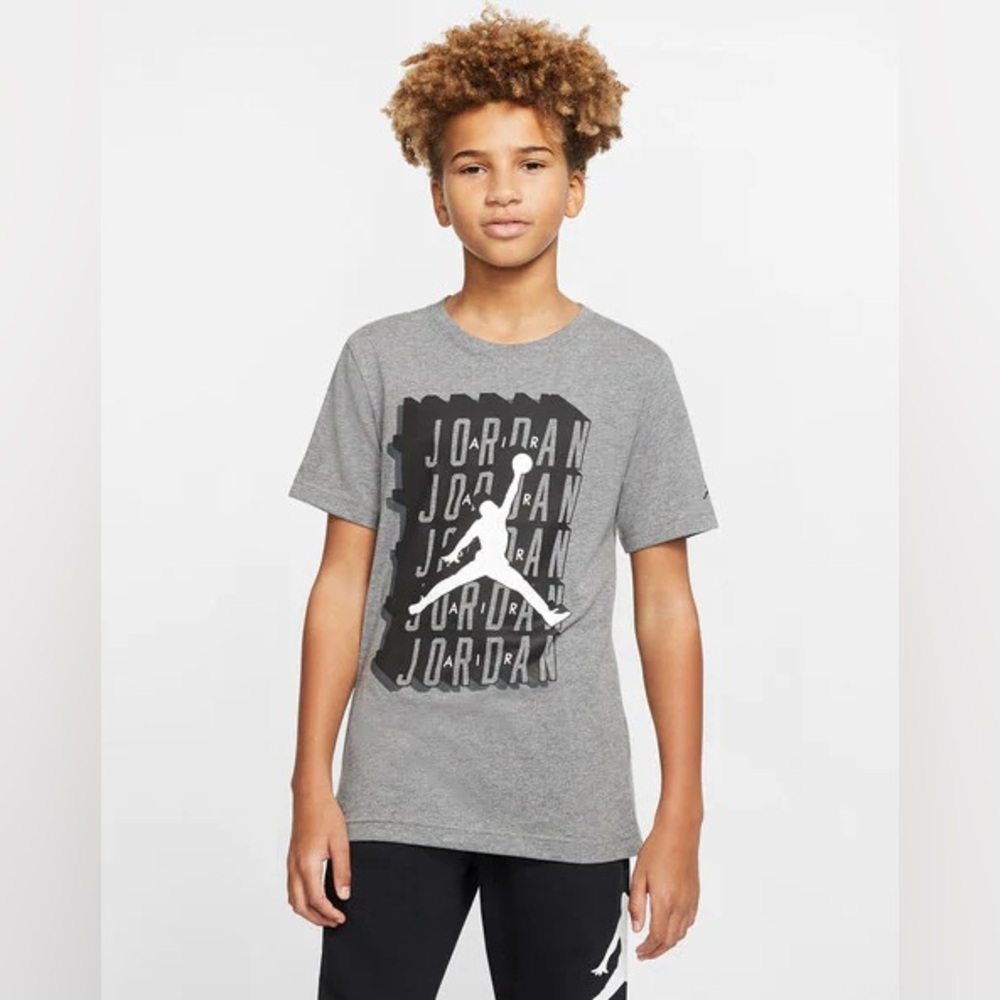 🩶Jordan Graphic Print Relaxed Fit Crew-Neck T-shirt